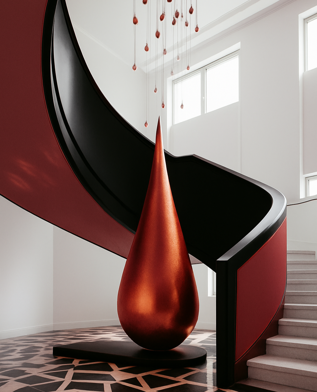 Dew Drop Large Sculpture for Entrance Lobby (5.6 feet)