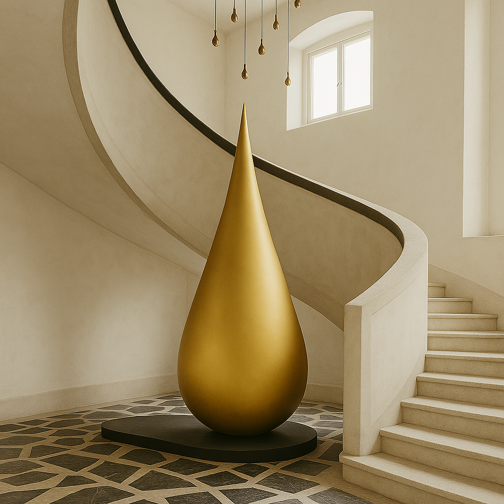 Dew Drop Large Sculpture for Entrance Lobby (5.6 feet)