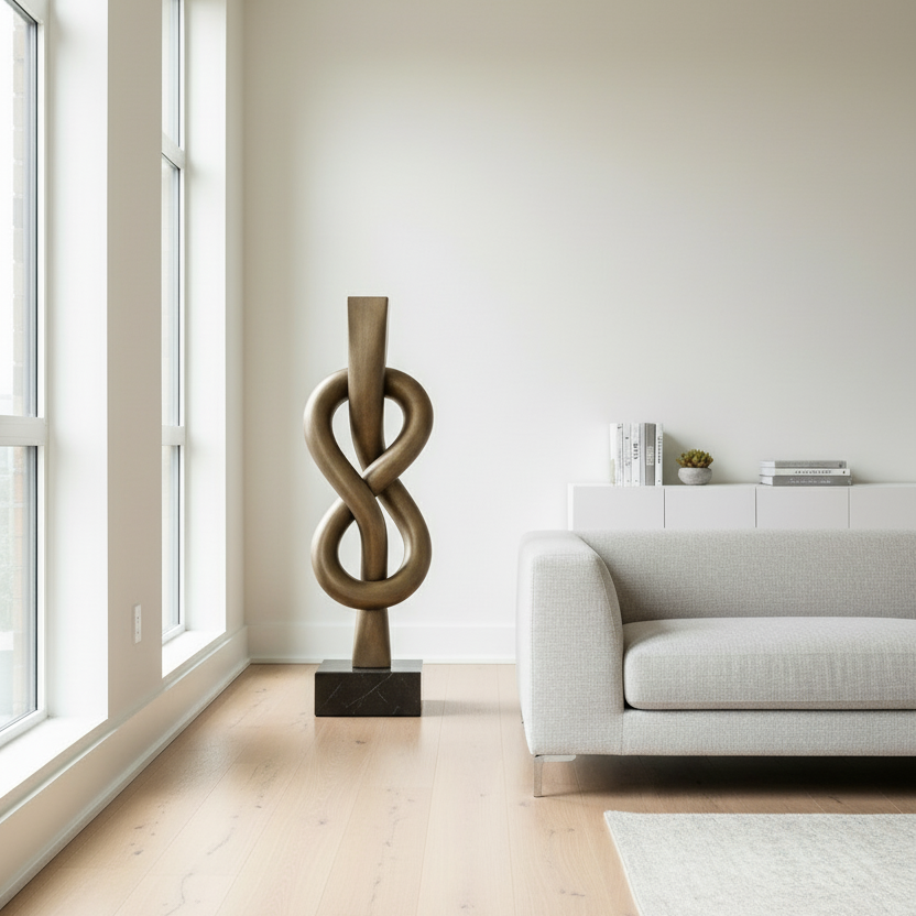 Nodos Spiral Floor Living Room sculpture (4.6 feet)