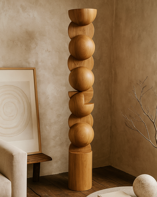 Wabi Sabi Wooden Walnut Large Sculpture (5/6 Feet)
