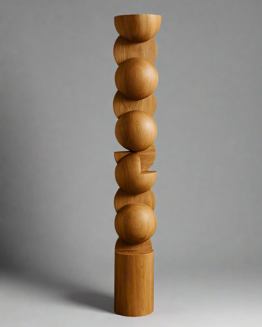 Wabi Sabi Wooden Walnut Large Sculpture (5/6 Feet)