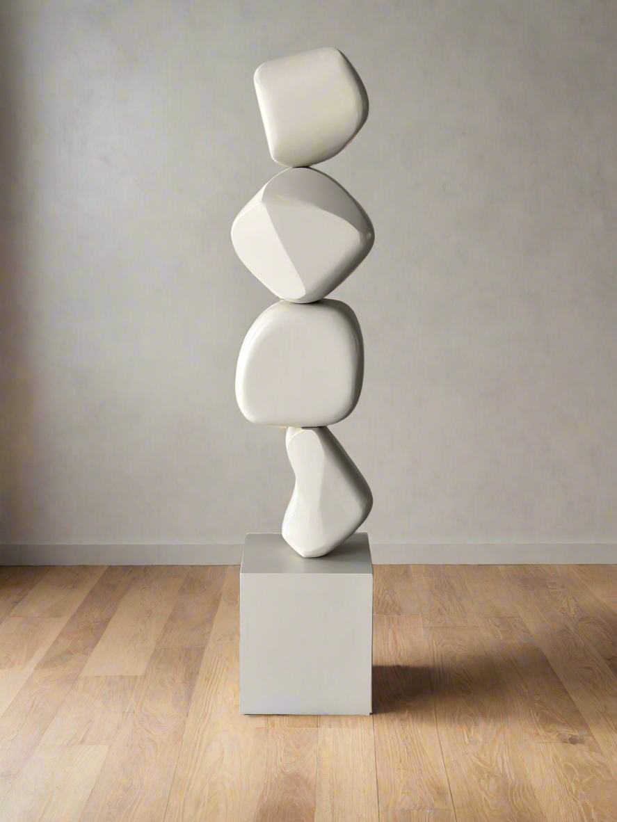 Wabi Sabi Ivory Wooden sculpture (5 feet)