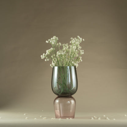 Dominus Smokey Pink Glass Vase