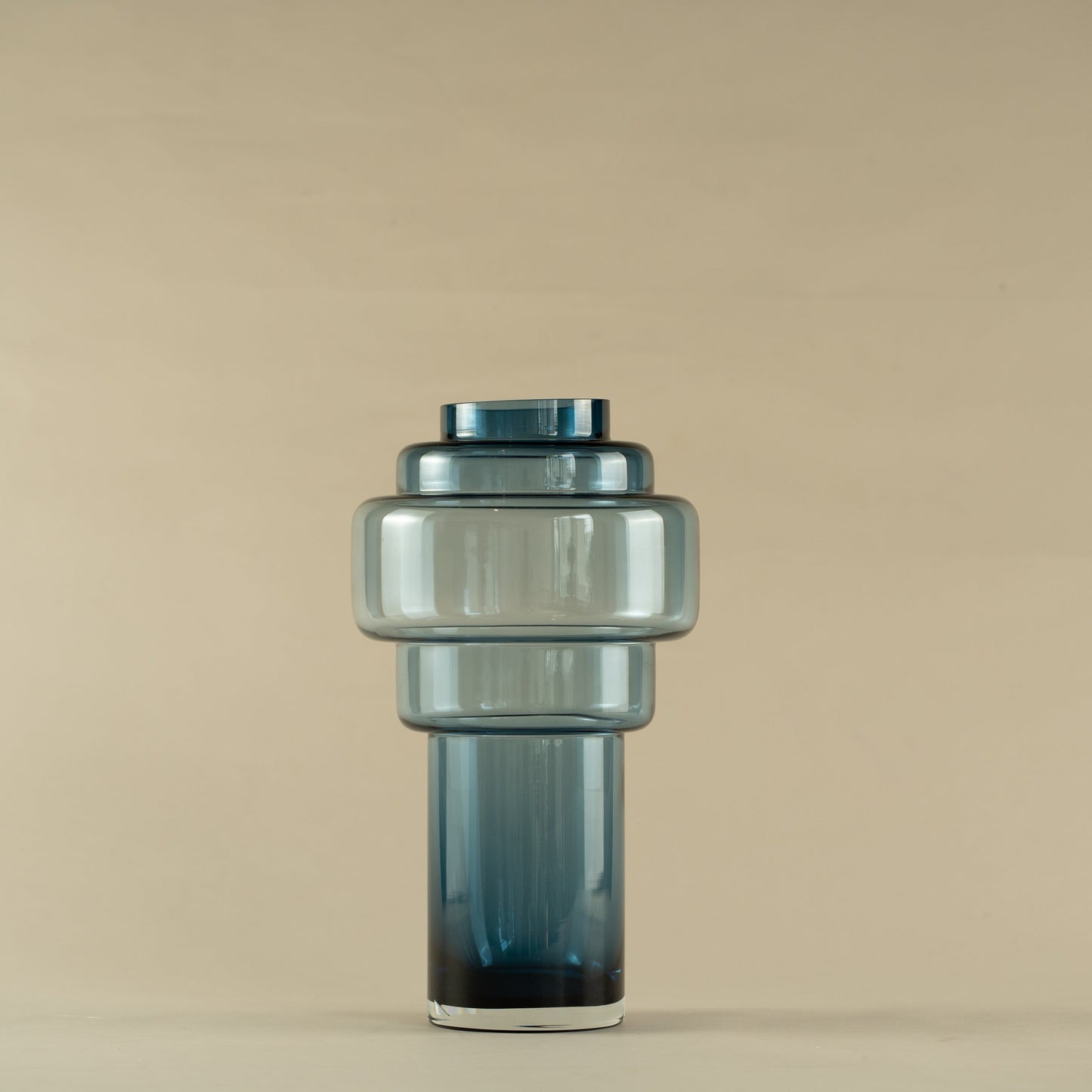 Mason Layered Blue Glass Vase (Large)