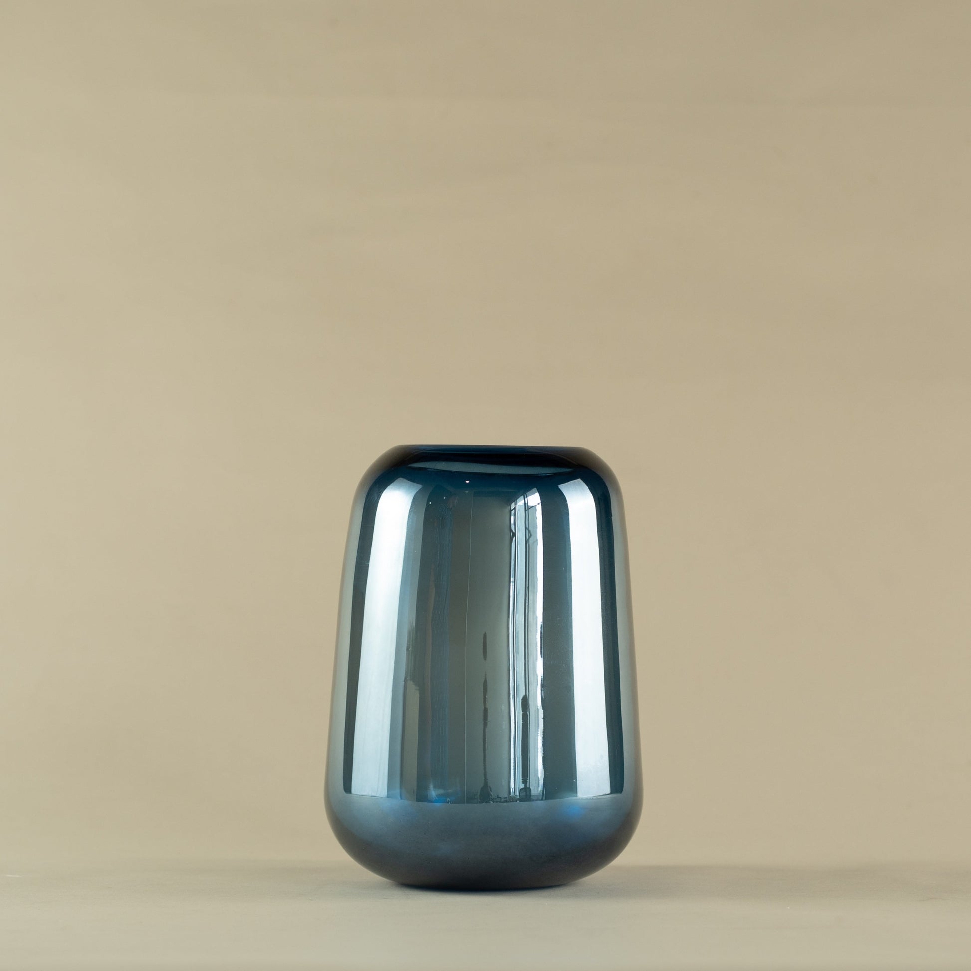 Oceanus Blue Glass Vase (Medium)