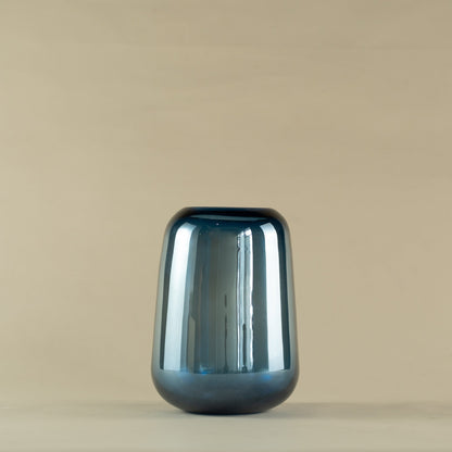 Oceanus Blue Glass Vase (Medium)