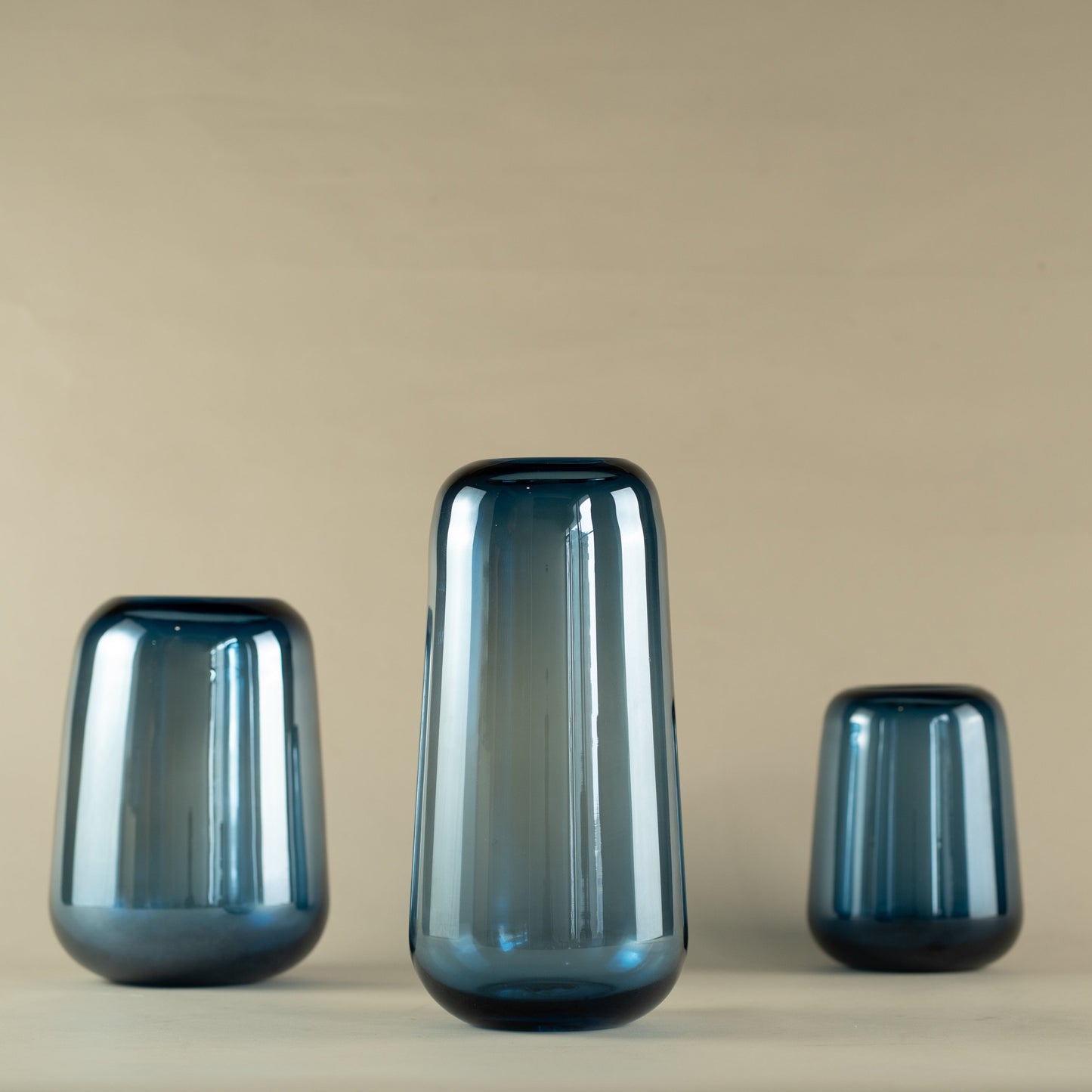 Oceanus Blue Glass Vase (Medium)
