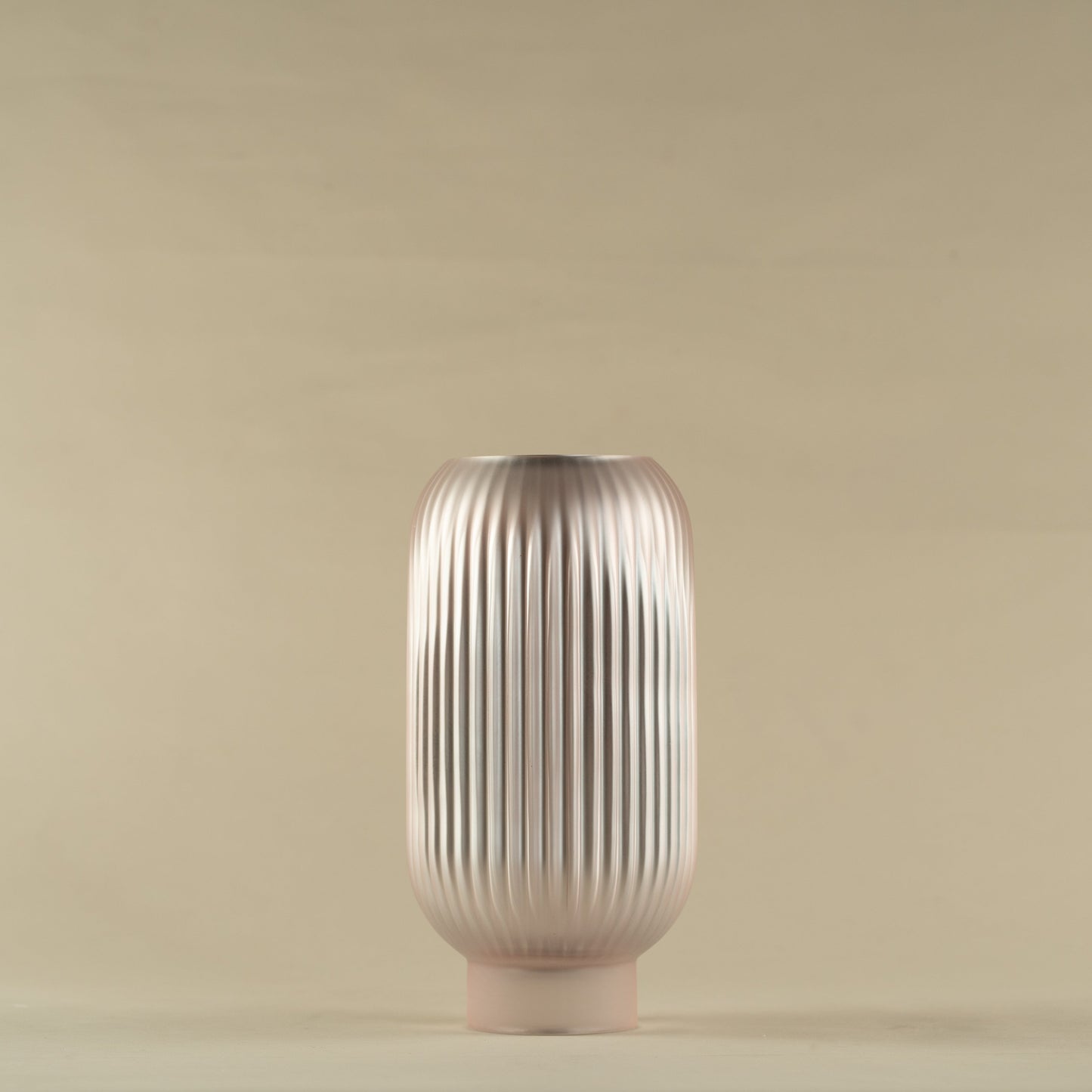 Crus Pink Striped Glass Vase