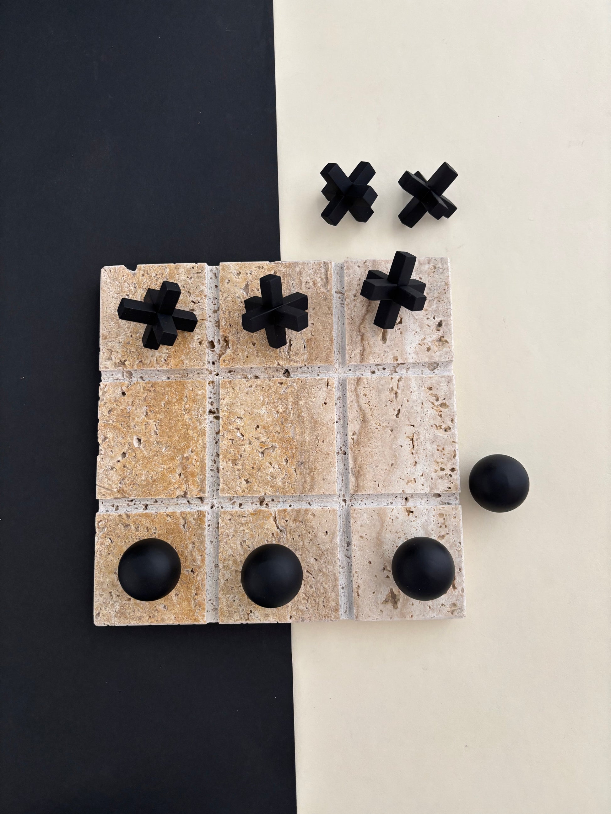 Traventino Tic Tac Board | Corporate Gifting