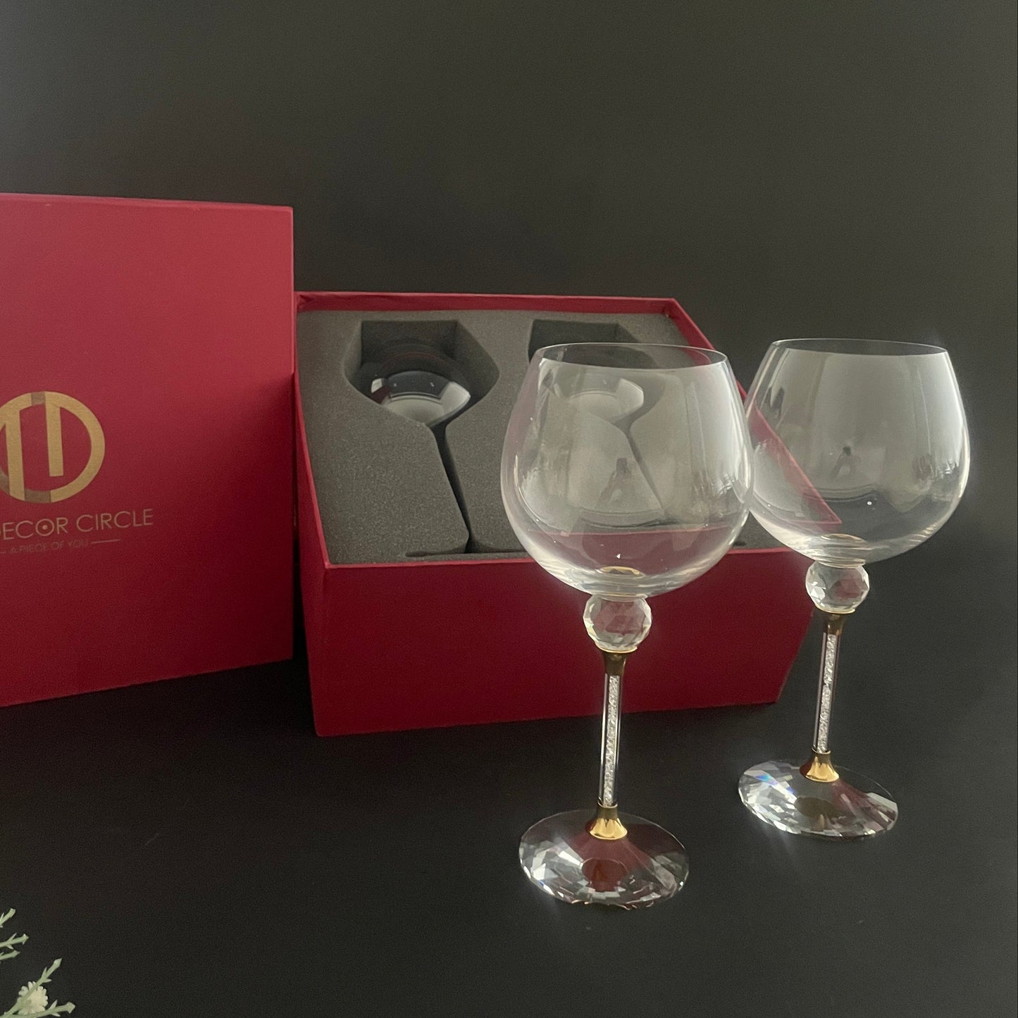 Gold Crystal Glass Exclusive Gift Hamper (Set of 2)