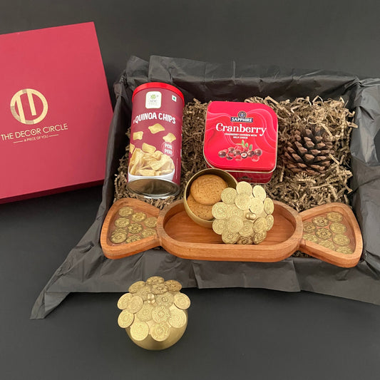 Traditional Brass Bowl & Platter Gift Hamper Box
