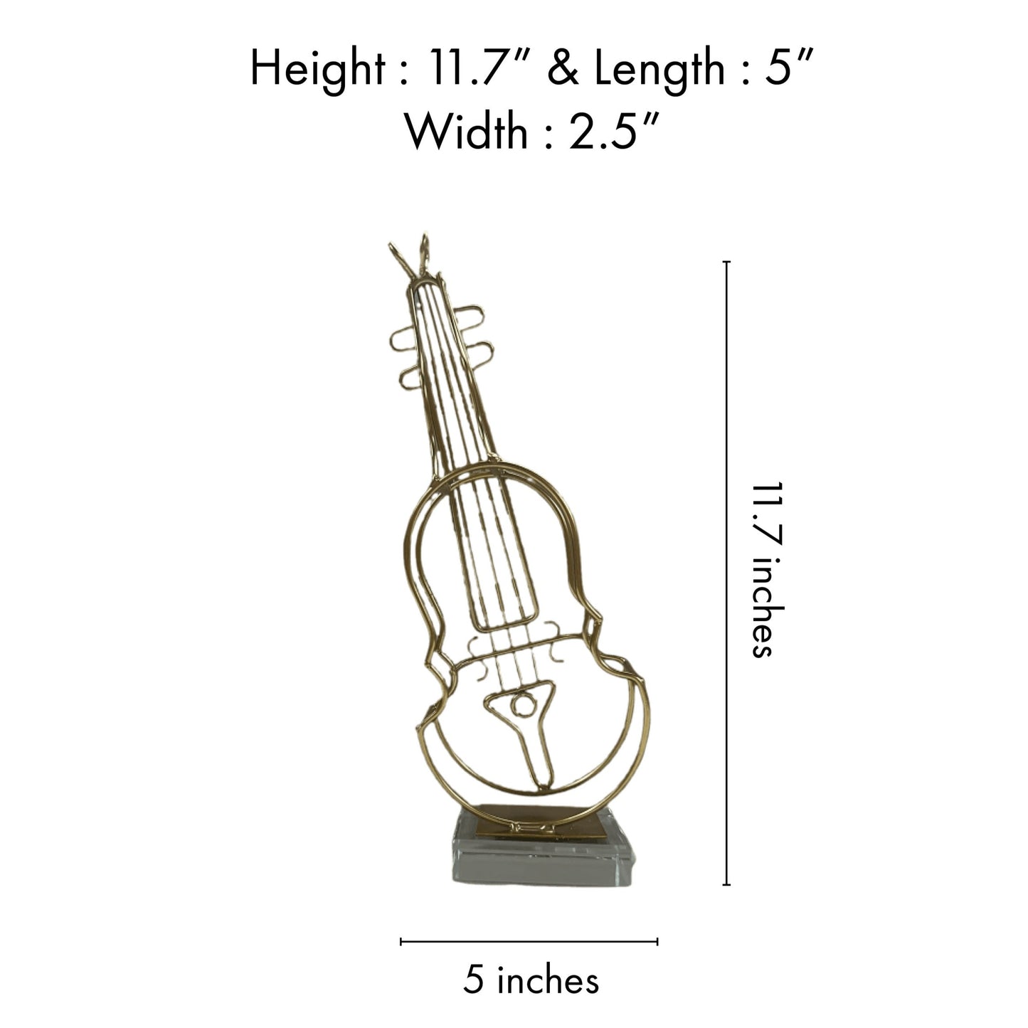 Fabella Guitar Musical Sculpture – Luxury Music Decor Accent