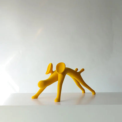 Figaro Bar Figure – Yellow Resin Sculpture