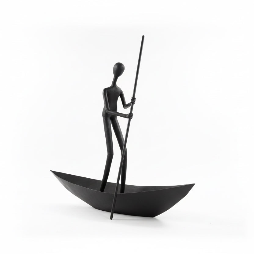 Navious Boat Man Sculpture for Entrance Lobby (6 feet)