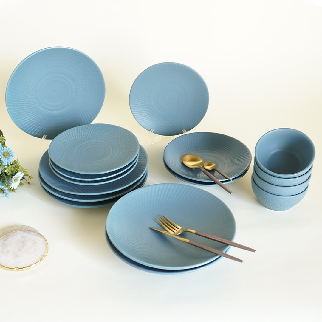Mangata Blue Modern Dinnerset (Set of 16 Pcs)