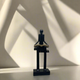 Liber Black Reading Man Sculpture