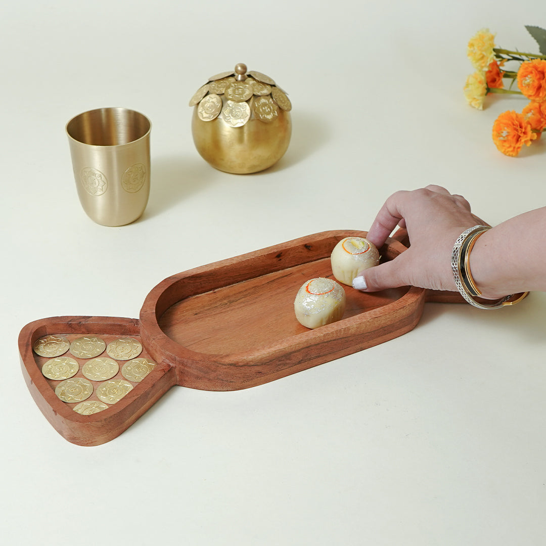 Brass Mithai Platter (Diwali Gift)