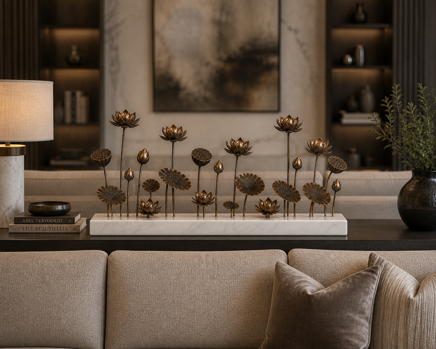 The Lotus Span - Luxury Tabletop Showpiece