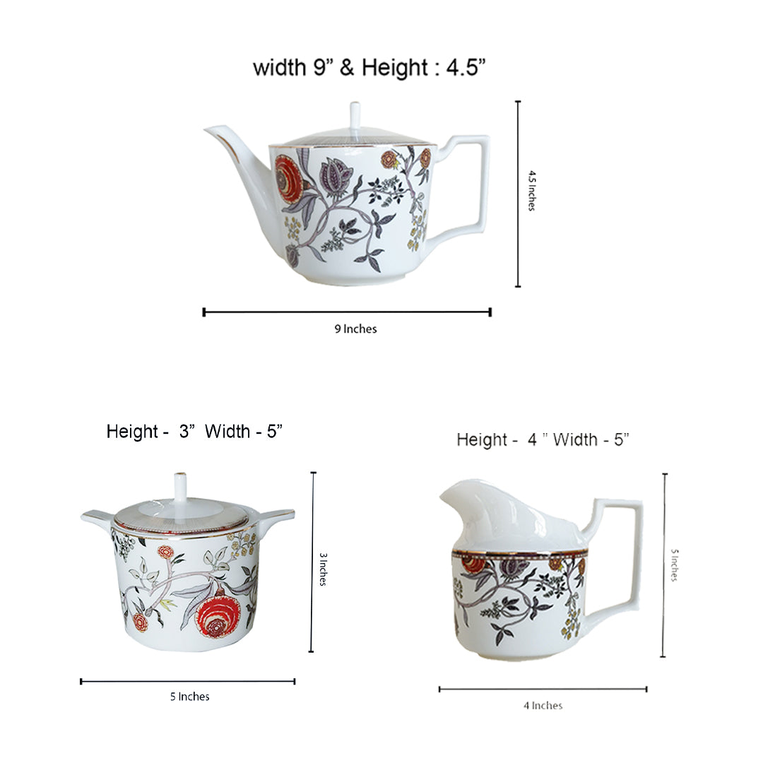 Marigold Bonechina Tea set ( set of 15 pcs)