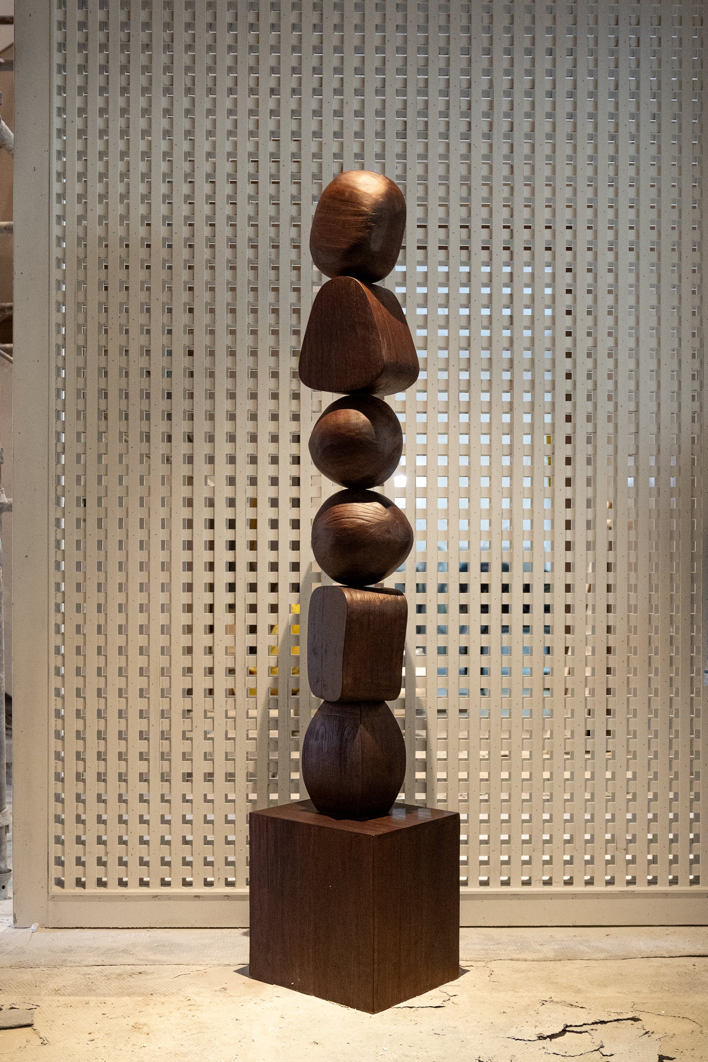 Walnut Wood Japandi Large Sculpture