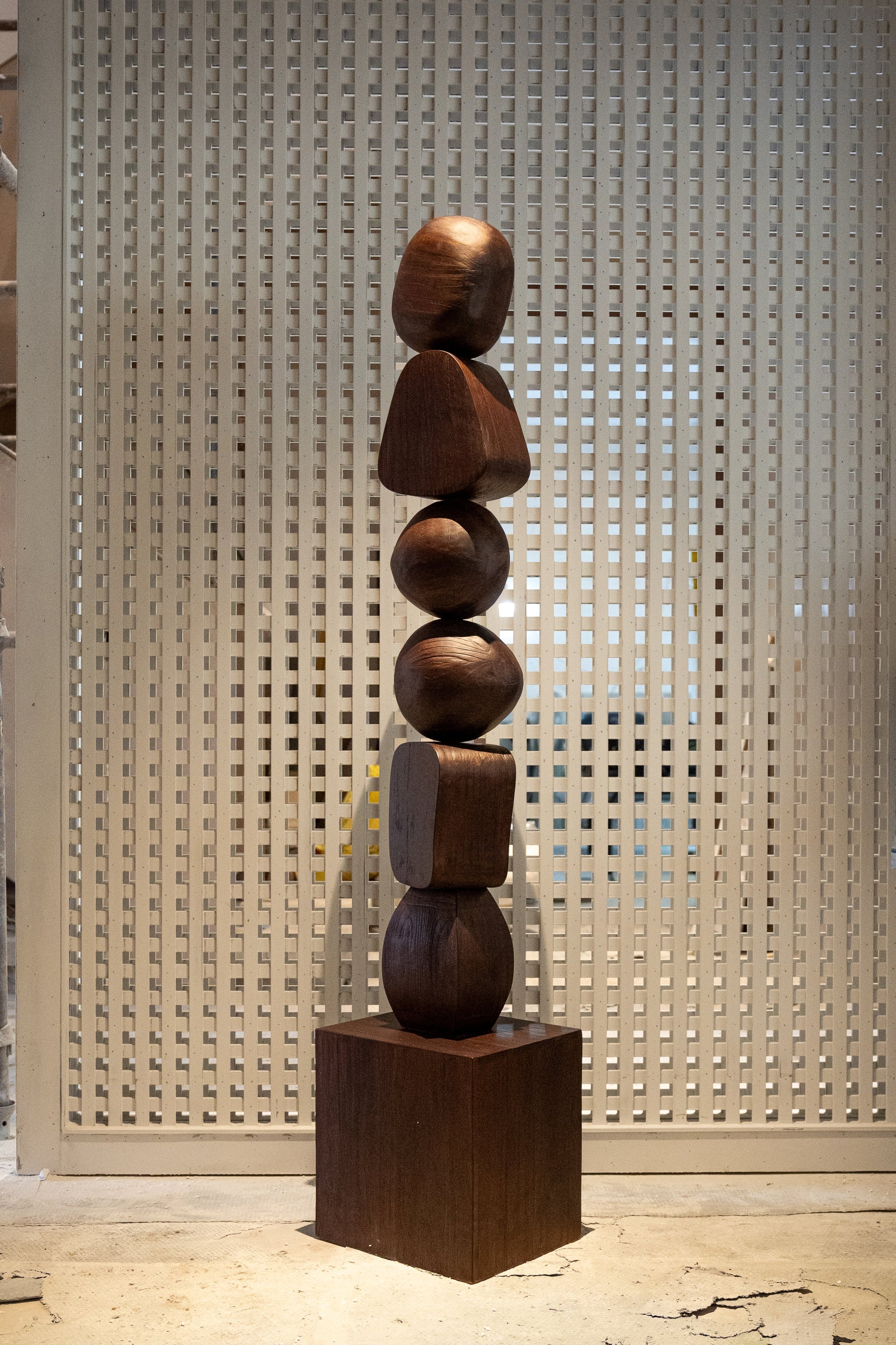 Walnut Wood Japandi Large Sculpture