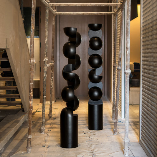 Wabi Sabi Wood Tall Sculpture