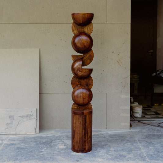 Walnut Large Wooden Totem (5 Feet)