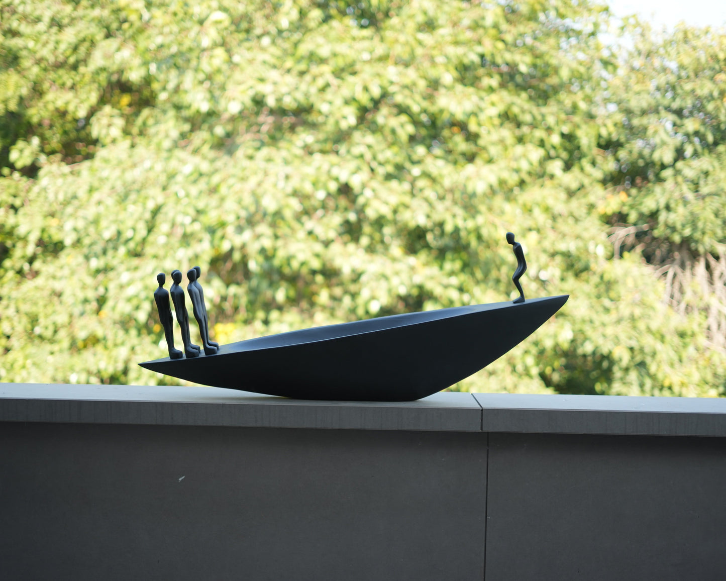 Savious Boat Men Sculpture For Living Room