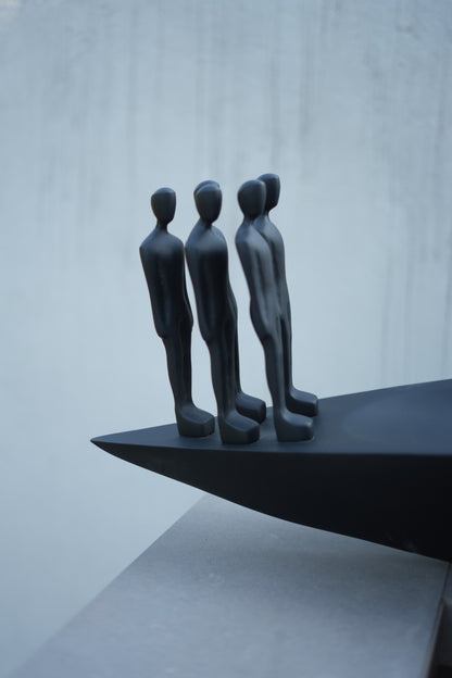 Savious Boat Men Sculpture For Living Room