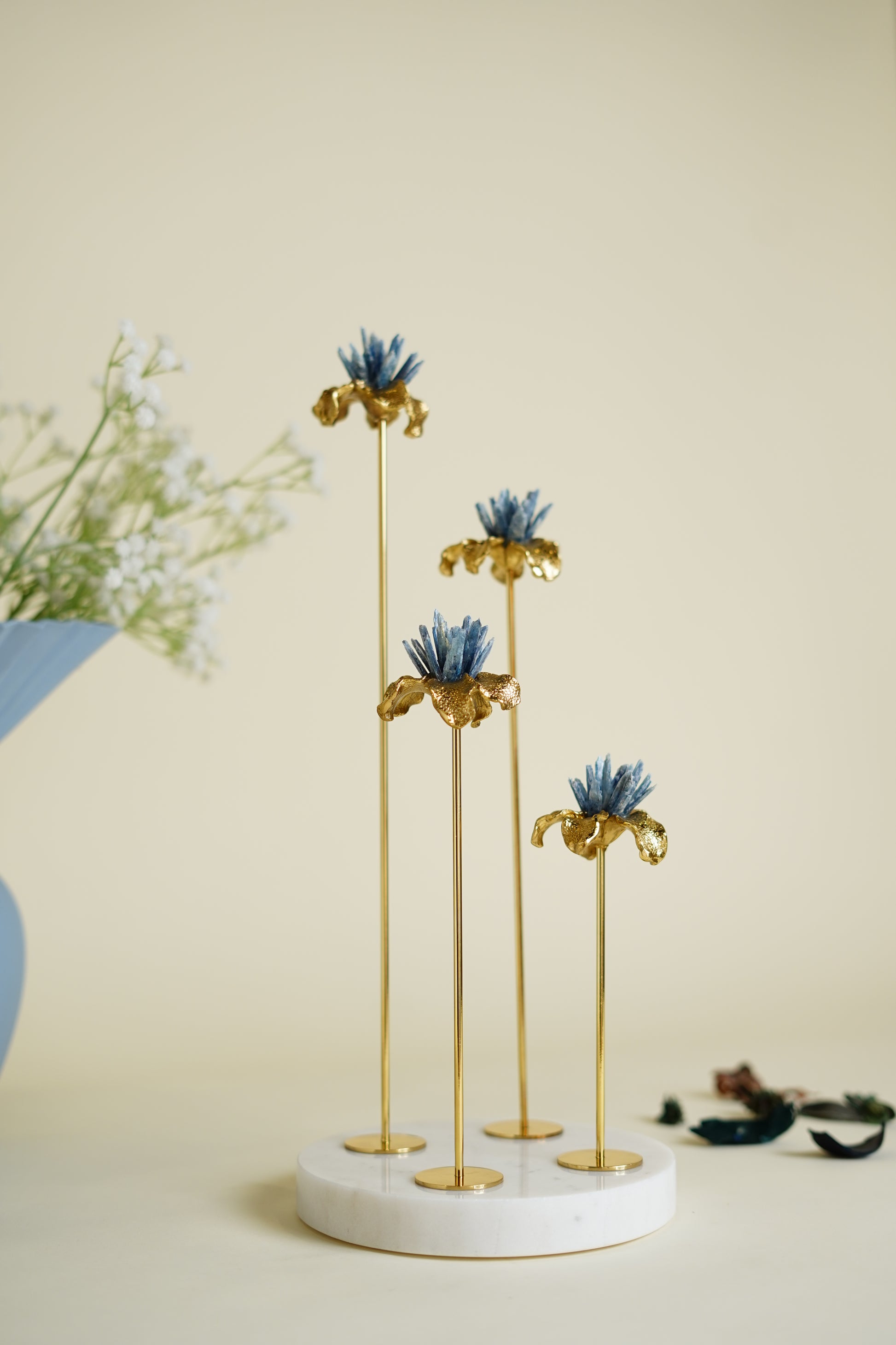 Calta Crystal Brass Flower Showpiece
