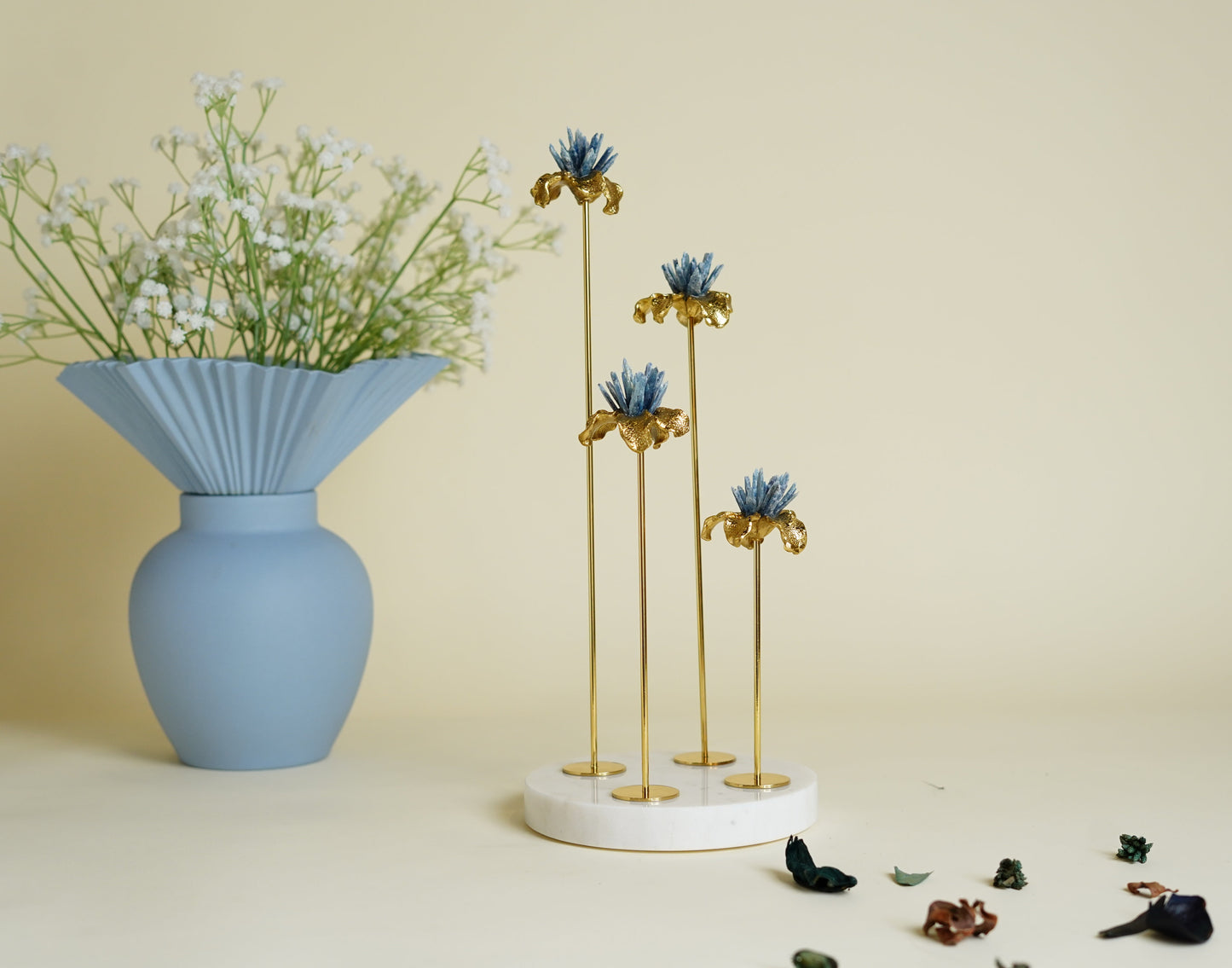 Calta Crystal Brass Flower Showpiece