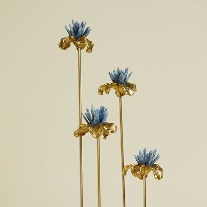 Calta Crystal Brass Flower Showpiece