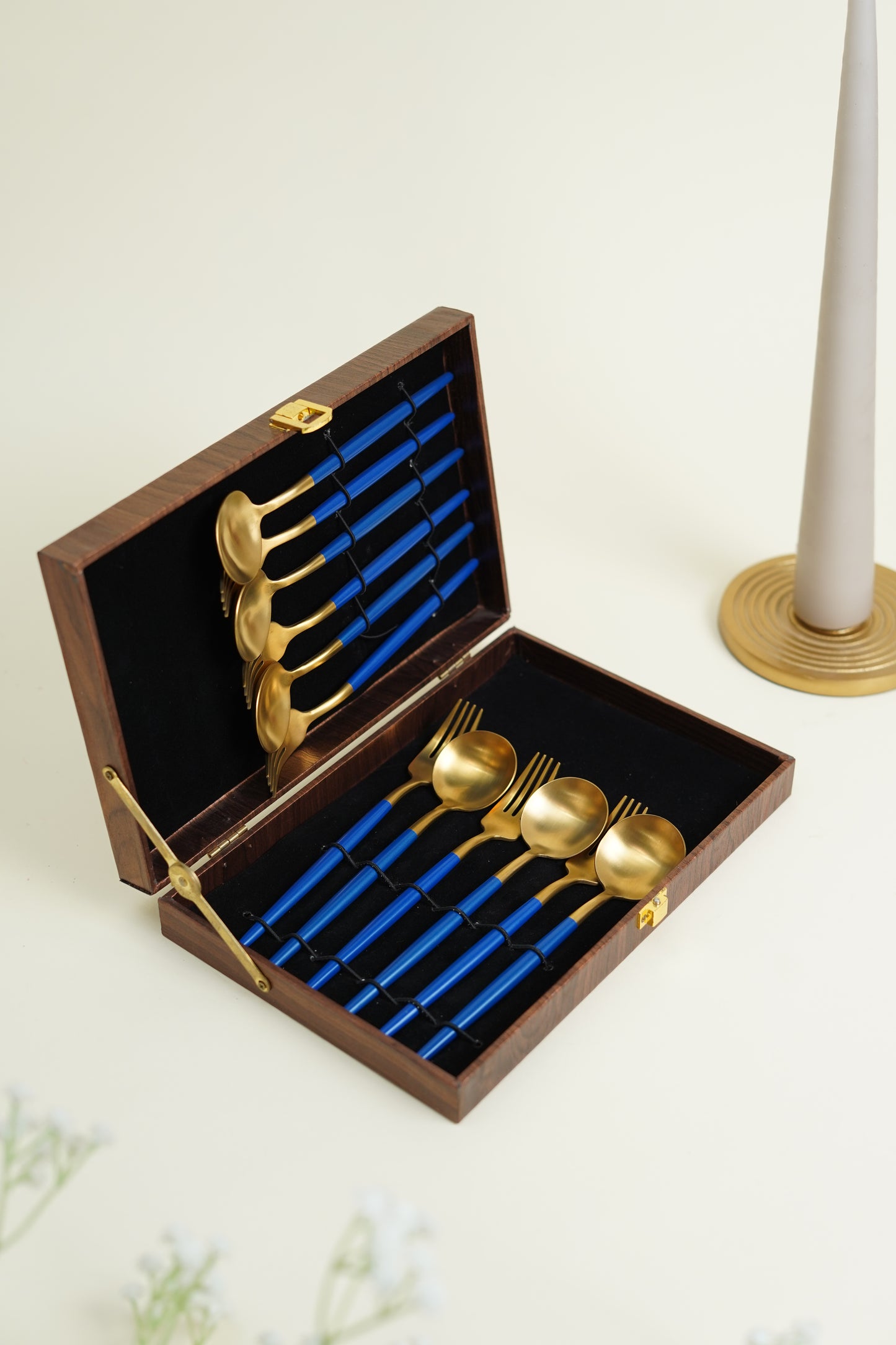 Nordic Starter Blue Gold Cutlery (Set of 12)