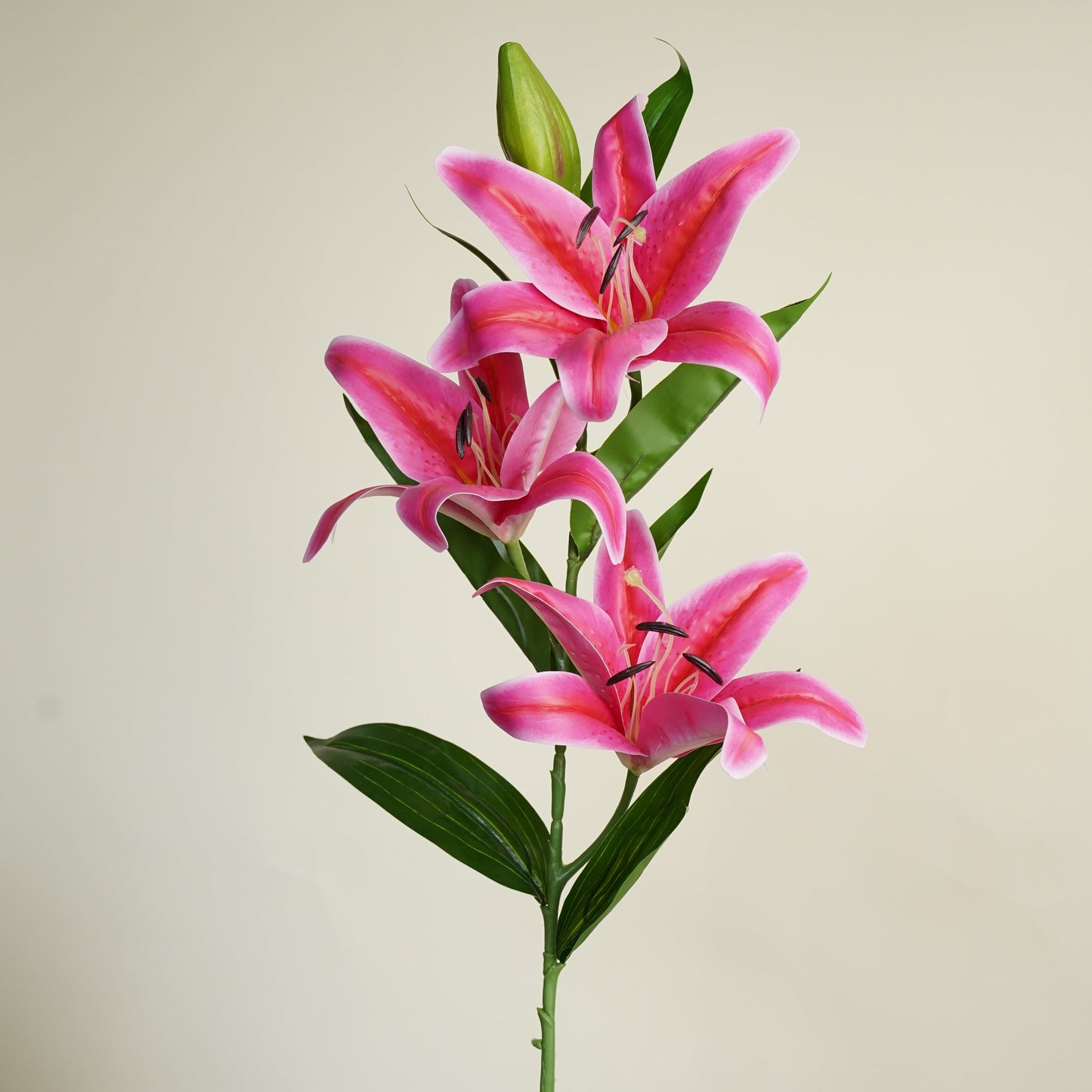 lily flower stem Bright Pink Oriental Lily Artificial Flower Stem – The Decor Circle