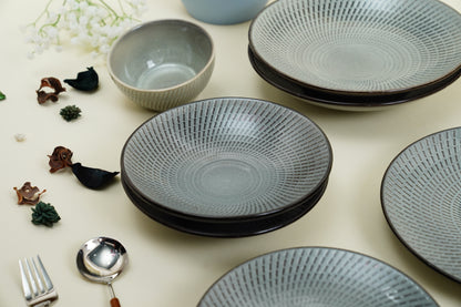 Mangata Grey Ceramic Dinnerset (Set of 8 Pcs)