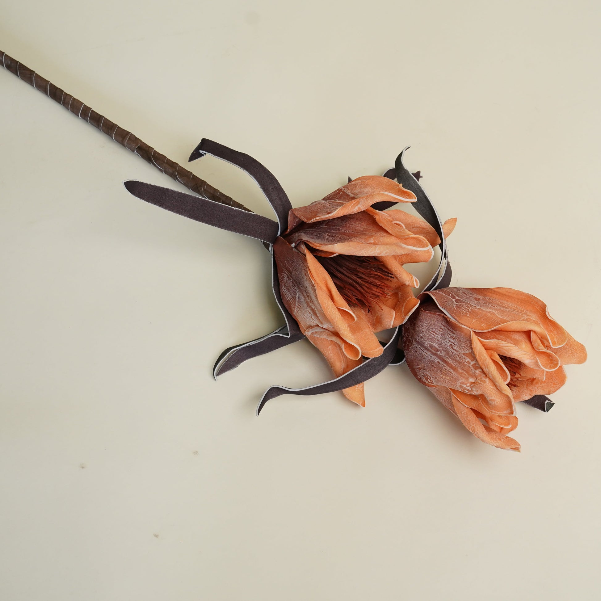 Orange Magnolia Artificial Flower Stem