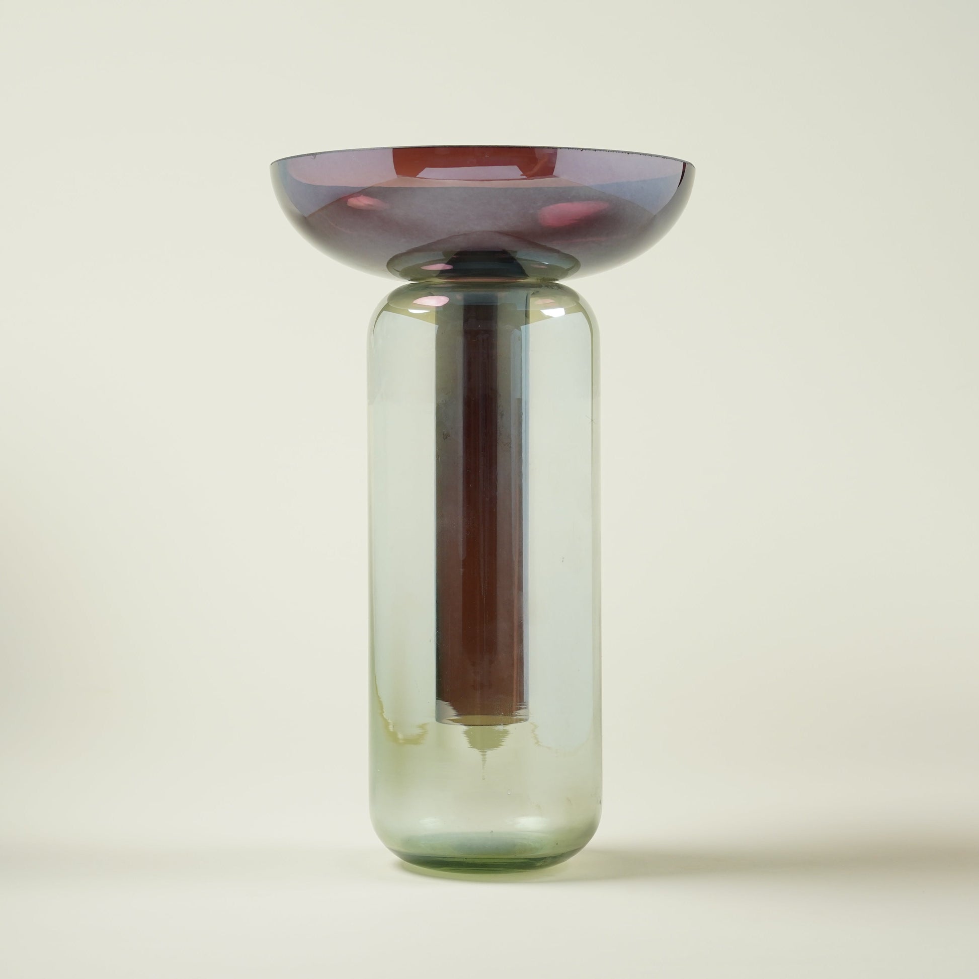 Fabiana Pink Funnel Glass vase (Large)