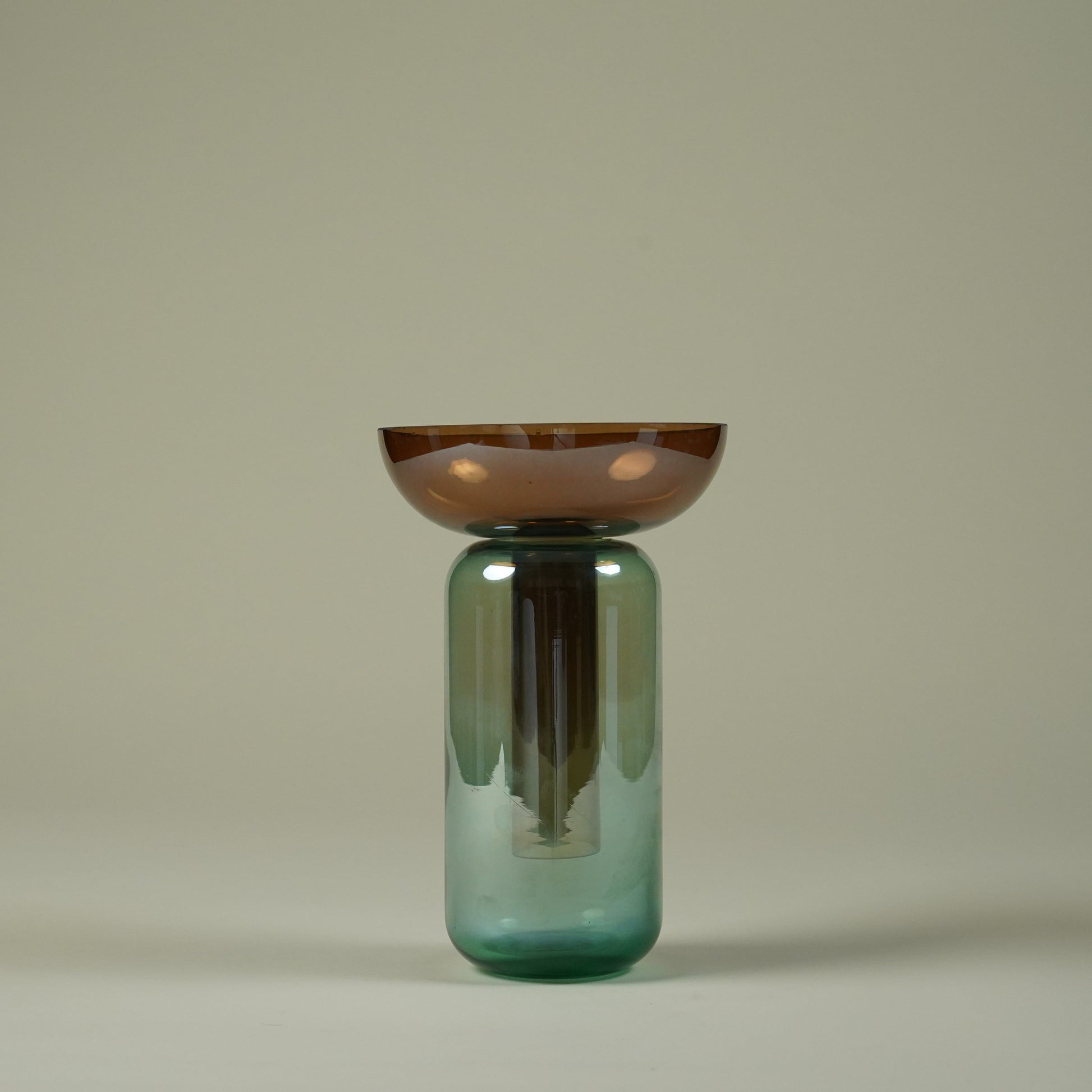 Fabiana Pink Funnel Glass vase (Small)