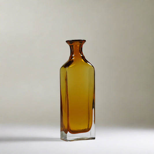 Viridis Sleek Orange Glass Vase (Medium)