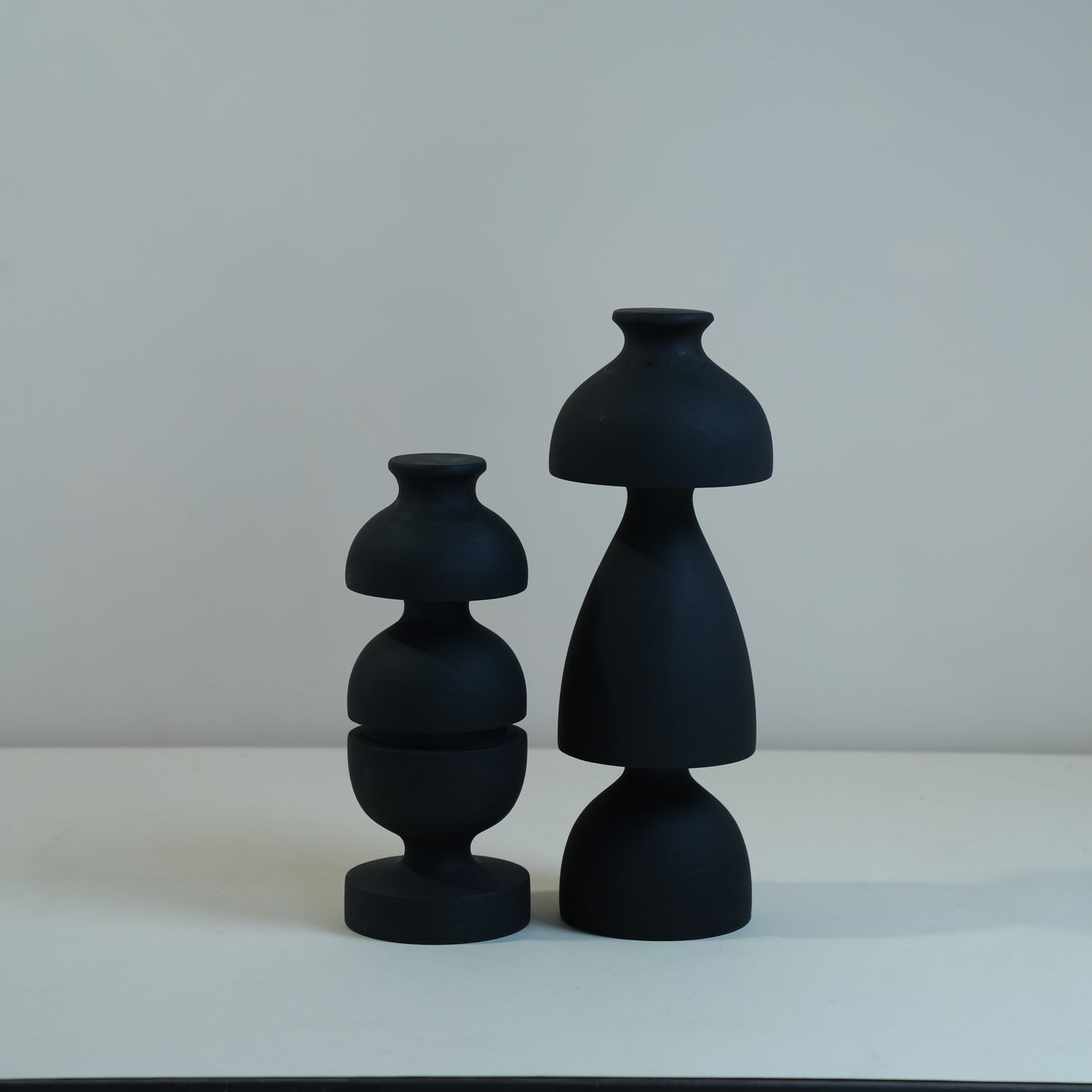 Wabi Sabi Figures – Black Mango Wood Sculpture Set | The Decor Circle