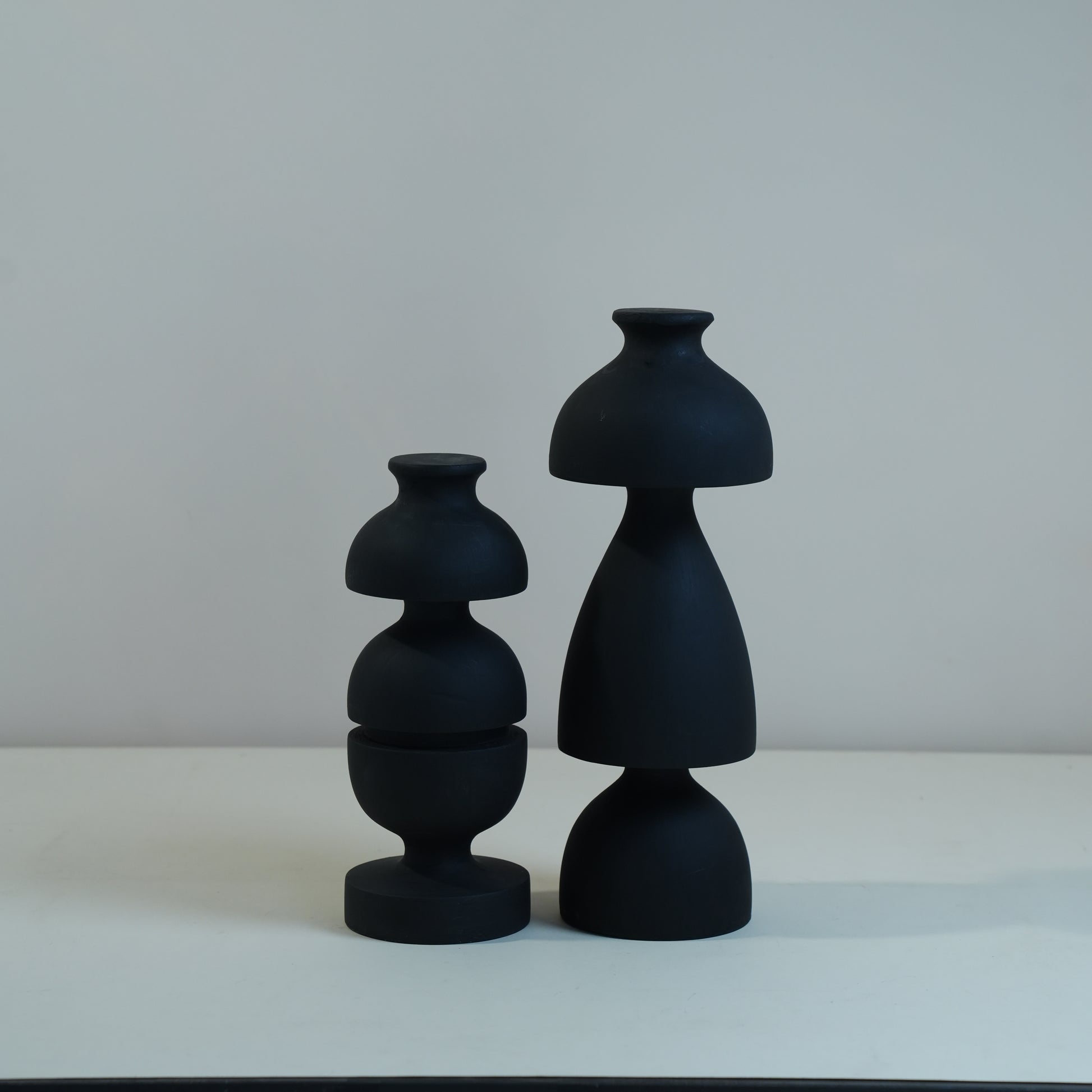 Wabi Sabi Figures – Black Mango Wood Sculpture Set | The Decor Circle