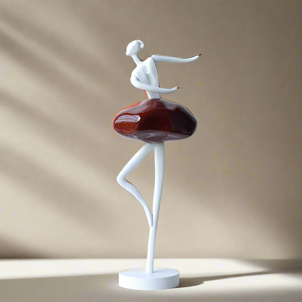 Saltare Lady Figurine Tall Sculpture – Modern Home Decor Showpiece