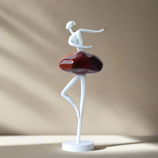 Saltare Lady Figurine Tall Sculpture – Modern Home Decor Showpiece