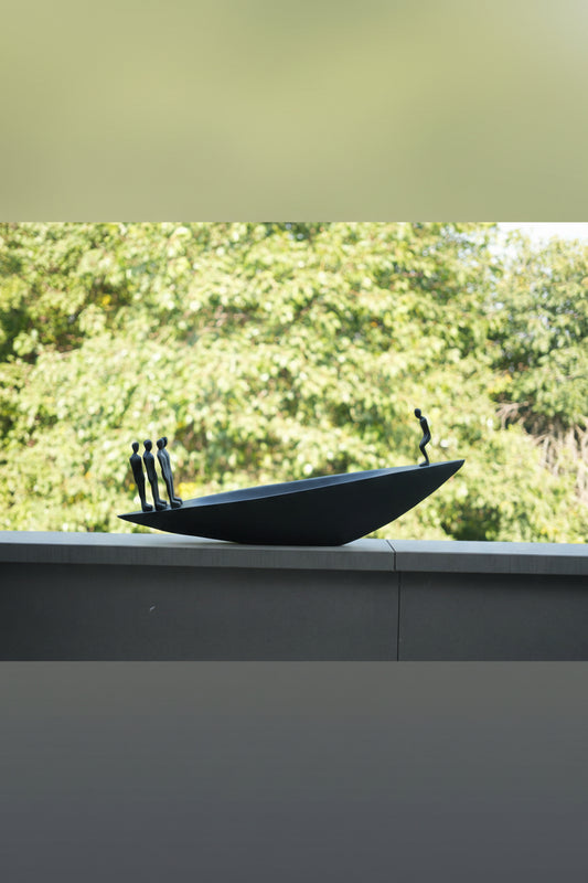 Savious Boat Men Sculpture For Living Room