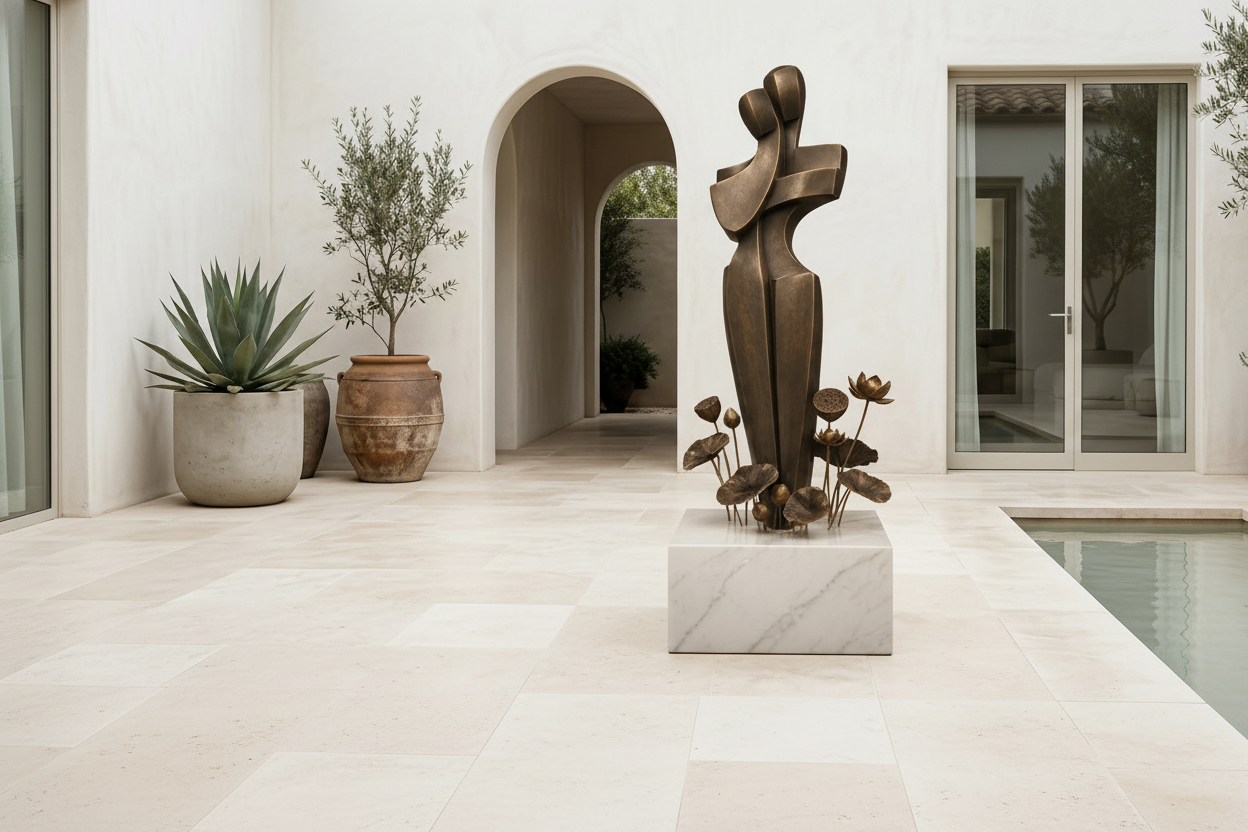 Sculpture in couryard