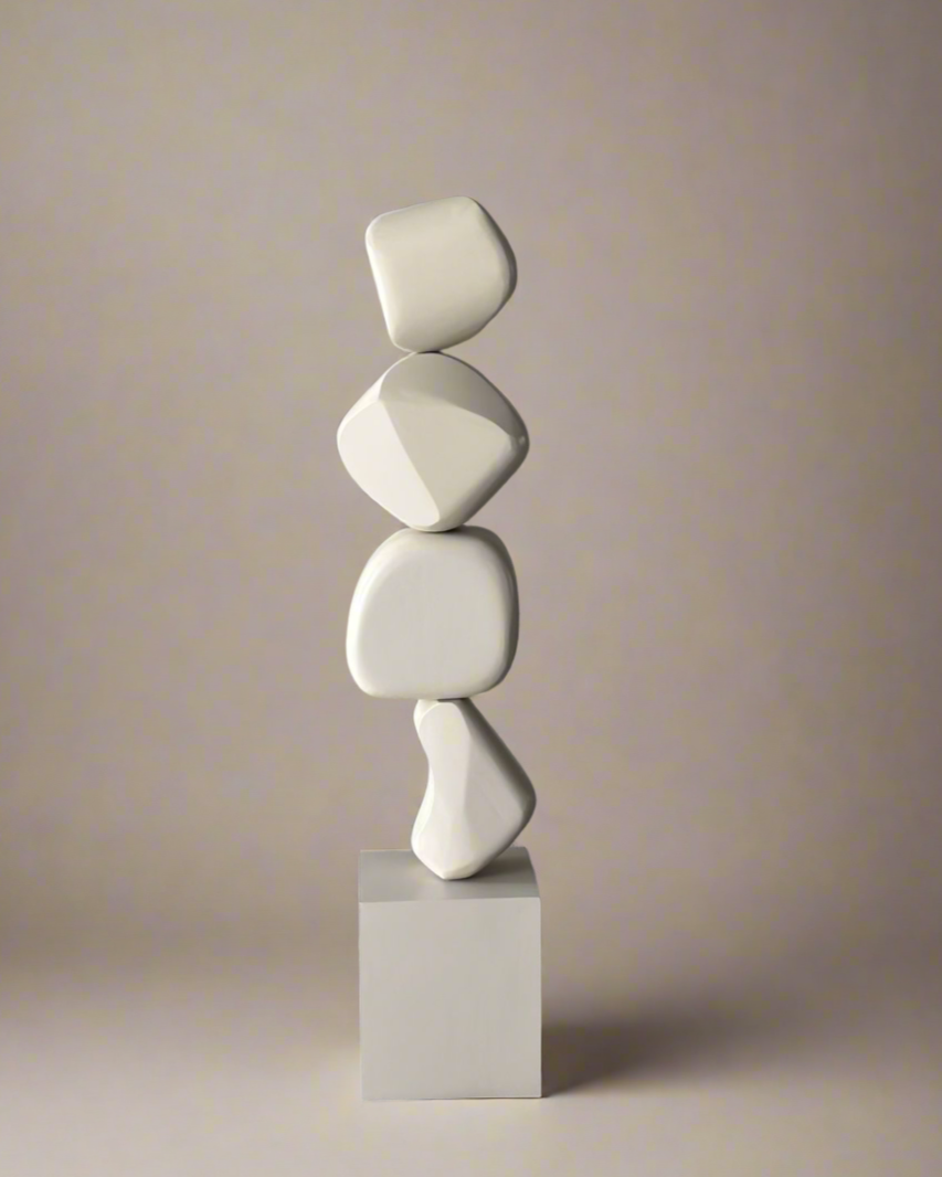 Wabi Sabi Ivory Wooden sculpture (5 feet)