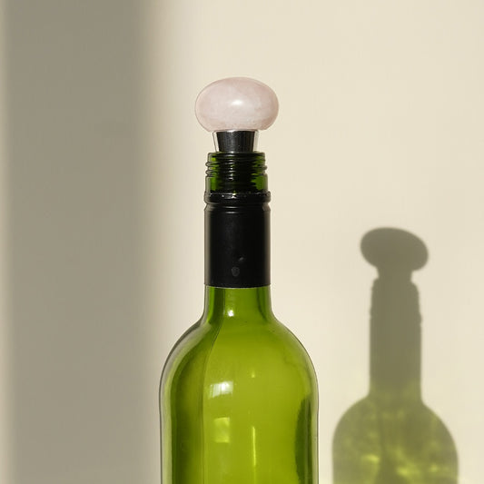 Rose quartz wine/bottle stopper