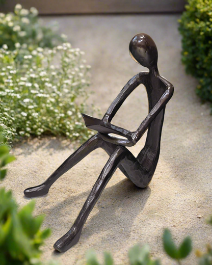 Curious Man Garden Sculpture ( 3 feet)