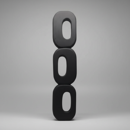 Totem Wooden Abstract Black Sculpture