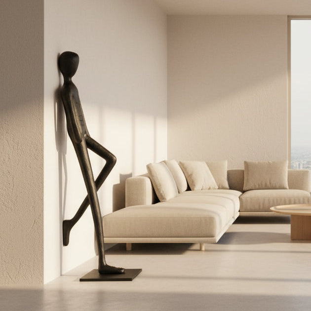 Wanderer Man Metal Sculpture (4.6 Feet)